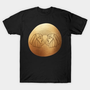 Gemini Girls Metallic Gold T-Shirt